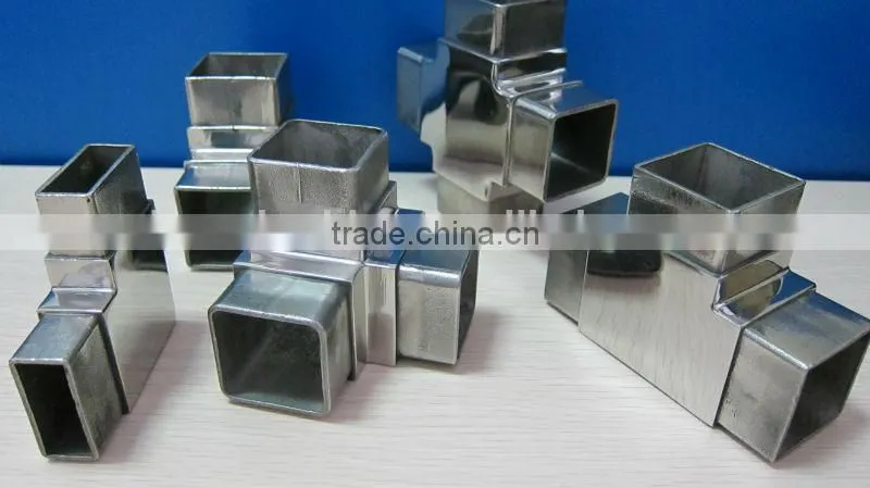 steel tube corner connectors for balcony / terrace deck railing baluster