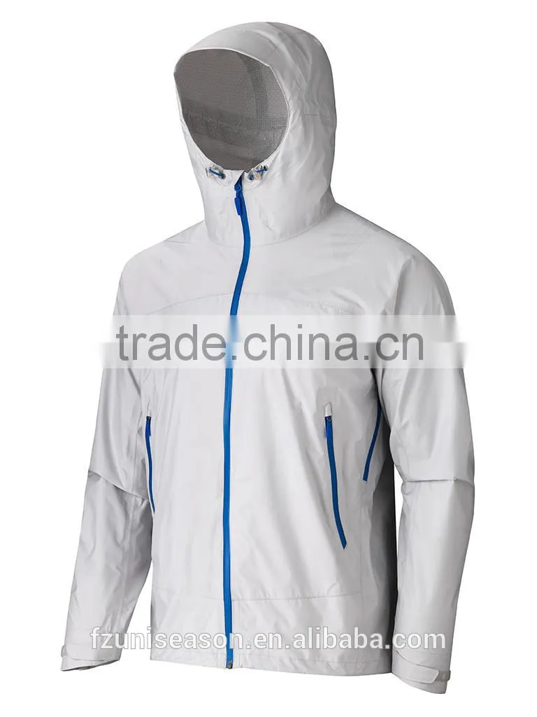 Waterproof lightweight nylon mens plain windbreakers jacket