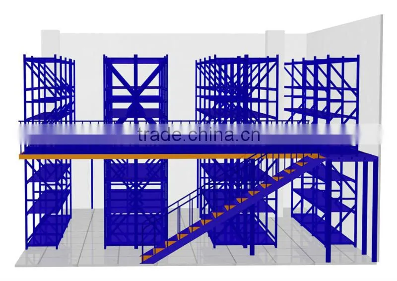 Jinan Jiutong warehouse mezzanine shelf Multi layer storage rack