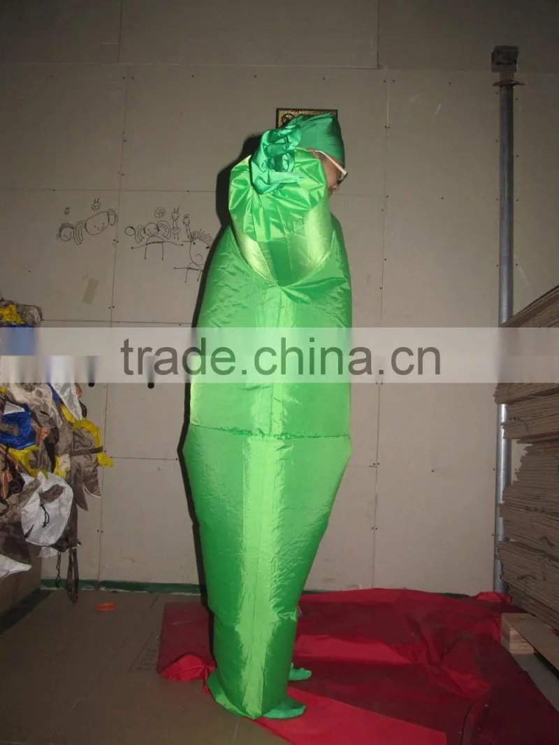 DJ-CO-116 Inflatable Suit Funny Colorful Halloween Costume Green jumpsuit