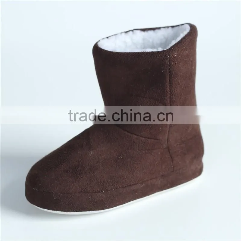 Sex ladies slipper microsuede boots with button