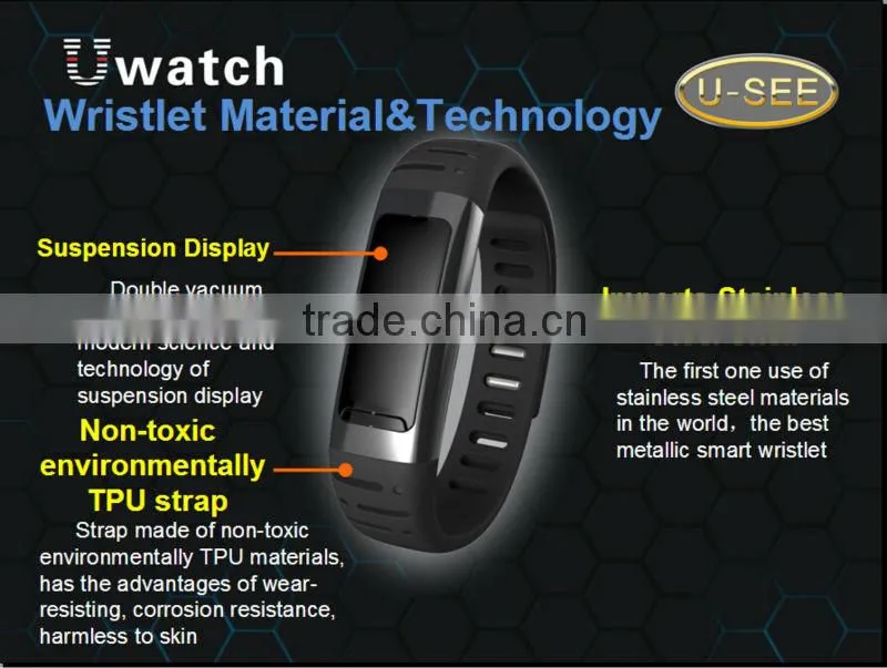 U9 Uwatch 2014 New Smart waterproof pedometer watch , pedometers with stop watch smart bluetooth