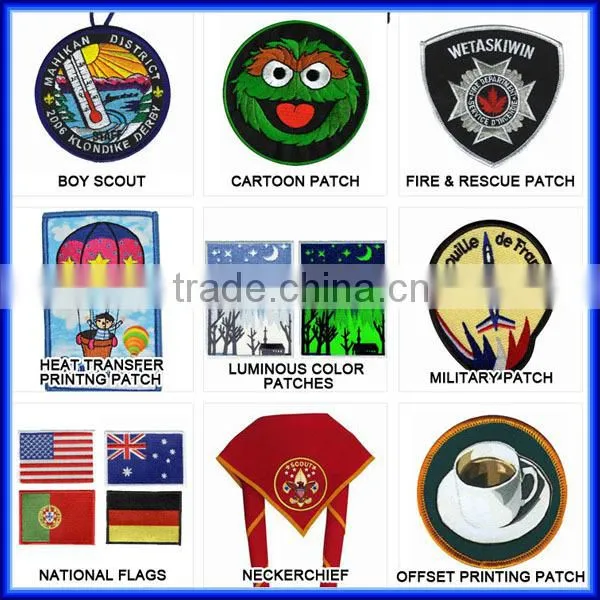 Wholesale letter embroidery company logo patch, beautiful hand sew on embroidery logo patch
