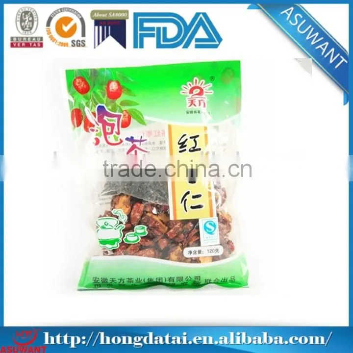 Machine price heat sealing foil tea packing bag with clear window