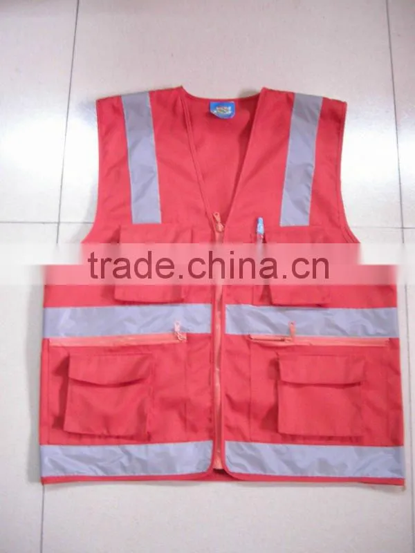 high visibility waistcoat/safety garment/reflective cotton clothing/high visibility waistcoat