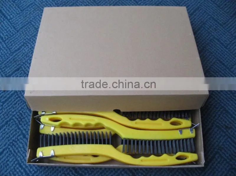 plastic handle steel wire brush