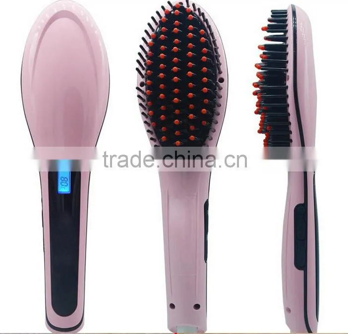 manufacturers Original Beautiful Star Hair Straightener Comb Brush With LCD Display with CE ROSH UL