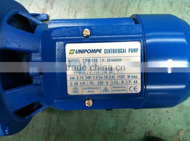 Top quality Stainless steel impeller pump centrifugal CPM158