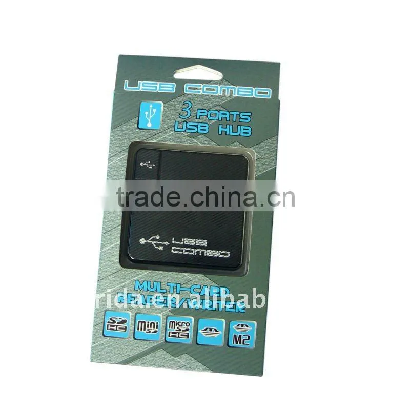 Multi card reader+ 3port USB HUB ( U/Slim COMBO)