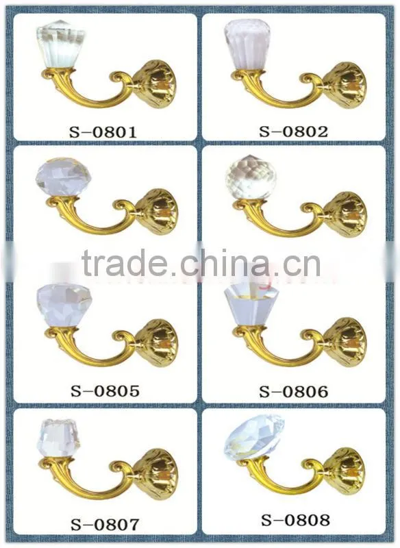 Hot sales rose crystal curtain hook