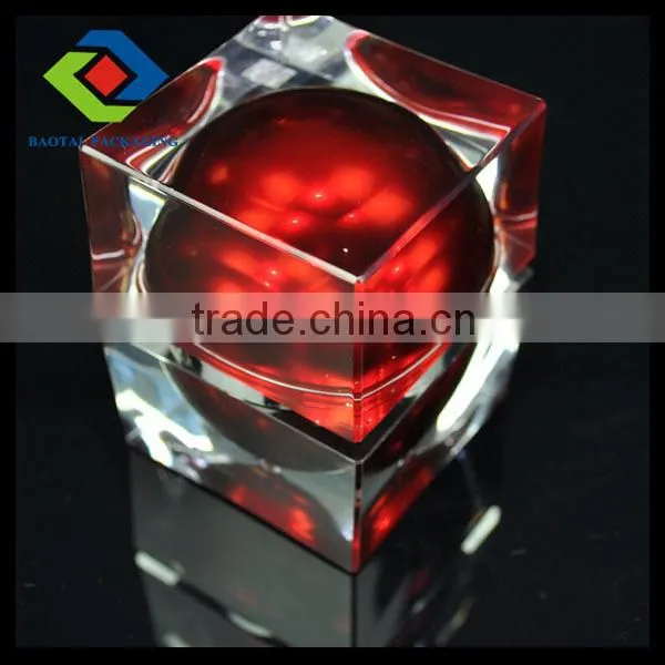 50G heavy square clear cosmetic plastic container