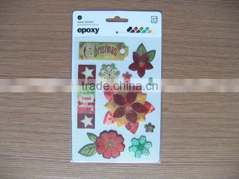 Wenzhou factory custom colorful 3D clear epoxy sticker/clear epoxy resin sticker