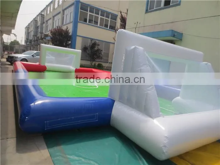 Customized inflatable football pitch/hot sale soccer field