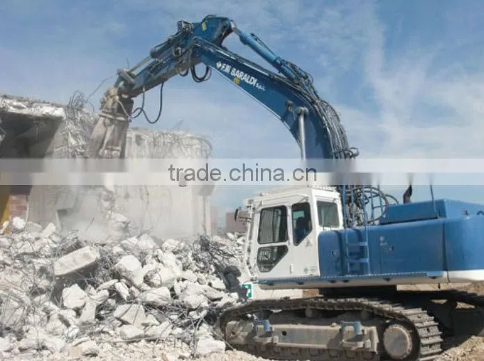 Excavator steel cutting shear, pulverizer, crusher