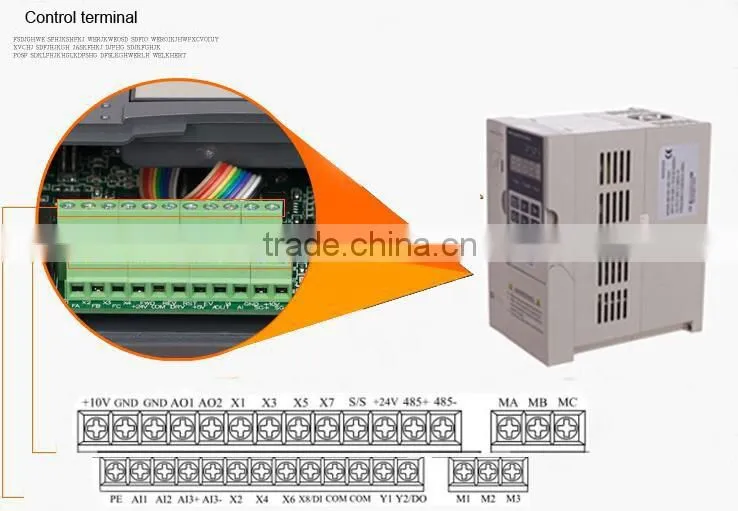 0.75kw 1phase to 3phase ac drive 1hp variable frequency drive for control speed