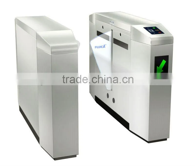 pedestrian access control flap turnstile barrier gate