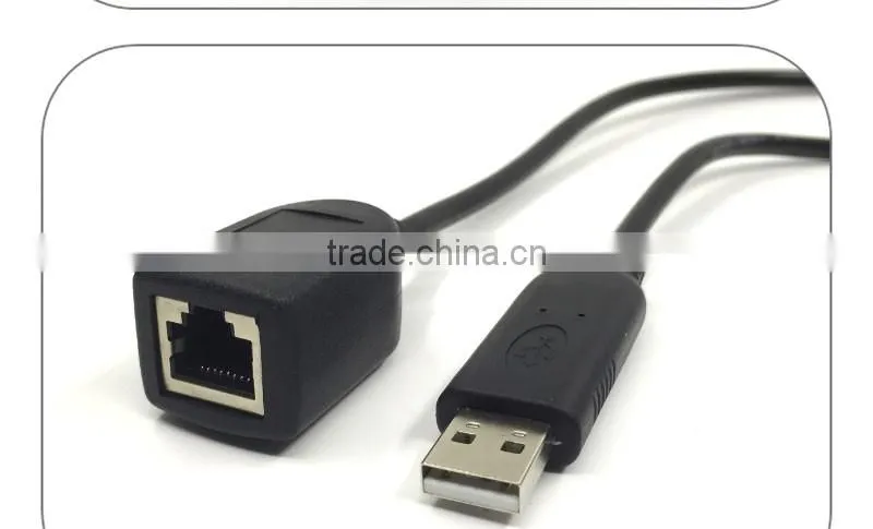 All new Cisco USB male to RJ45 female console cable with FTDI chip in black