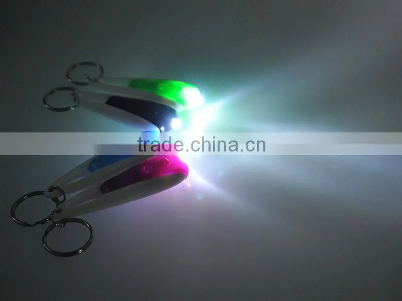 Beautiful Design Glow In The Dark Mini Flashlight Keychain LED factory