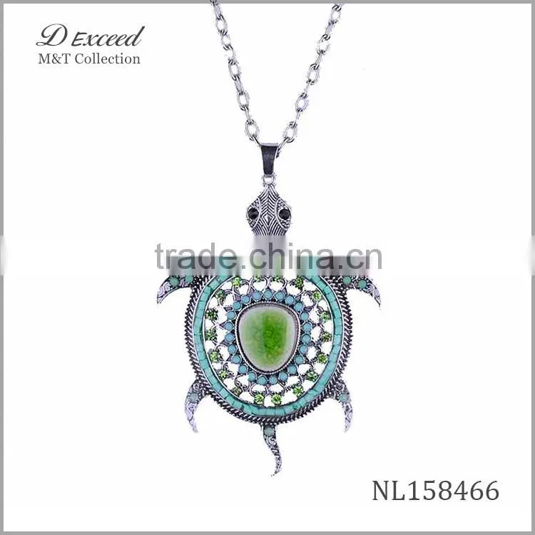 2015 funky pendants necklace,tortoise gold chain necklace