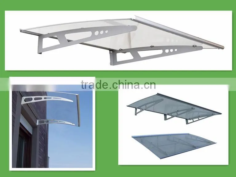 EURO design Clear rain protection Front Door Aluminum Awning canopy roof Item No YY100140K