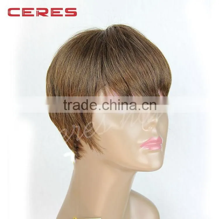 lady's fashion heat resistant synthetic wigs wholesale new popular style female elegant wigs wavy synthetic wig cap