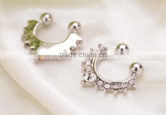 Septum Clicker Surgical Steel Nose Body Ring Hoop Piercing Jewelry Unisex
