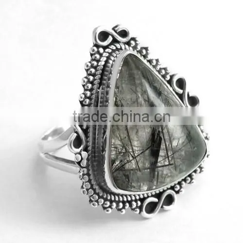 With A Positive Attitude !! Brown Tiger's Eye 925 Sterling Silver Ring, Silver Jewelry India, 925 Silver Jewelry