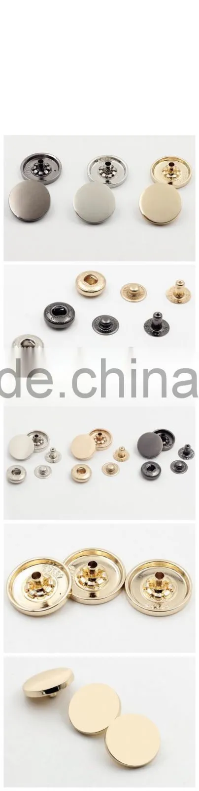 Wholesale fahsion high quality custom design round metal snap button with logo as garment accessory (#S1001)