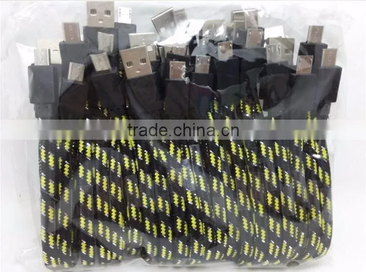2016 new model nylon braided usb cable