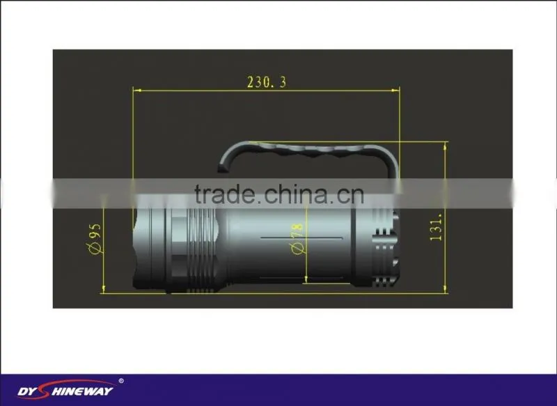 the most bright hid diivng light,HID xenon lamp,55w,5500lm,handle,piezo switch,9000mah rechargeable liion battery,runtime is opo