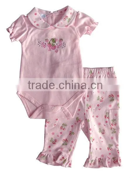 100% Cotton Embroidered Girl Toddler Clothes