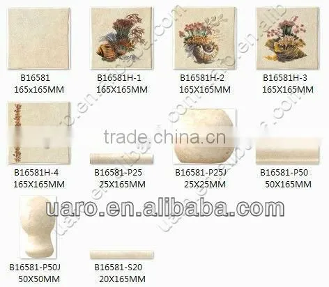 Non-slip decor rustic glazed ceramic antique brick style kitchen tiles
