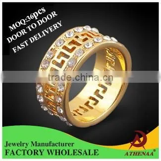 ATHENAA Good Quality Brass Hot Selling Handsome Men's Ring 18k Gold Jewelry Wholesale