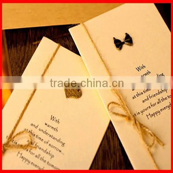 New Creative Unique Custom Korea simple design wedding cards 2014