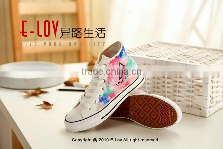 NO.Z108C Customized Fashional wholesale comfortable fancy stylish new design canvas high top sneakers shoes 2016