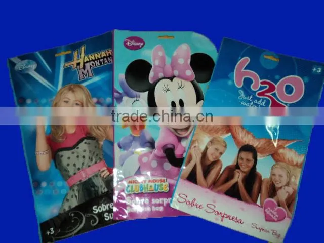 Plastic colorful toy packing bag/toy bag