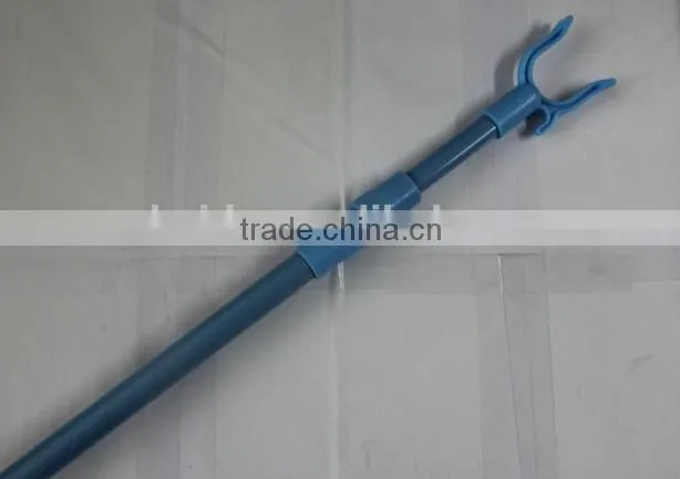 PVC cover and powder coating Telescopic cloth hanger fork with high quanlity