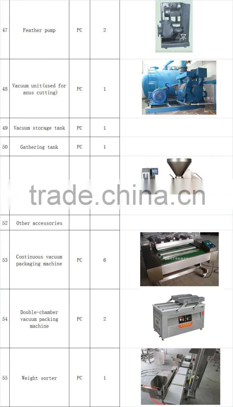 5000 chicken hen per hour chicken slaughtering equipment