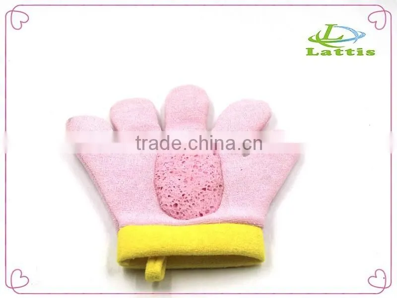 SEDEX Factory custom wholesale cute design child bath gloves/bath glove