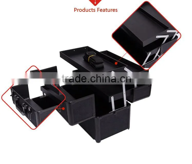 Factory Price Hairdressing Artist Portable Aluminum Makeup Box