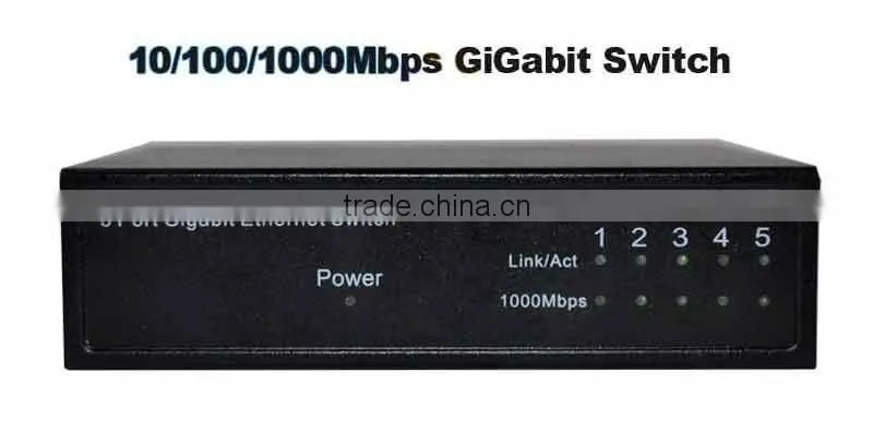 5Port Gigabit Ethernet Switch; 10/100/1000Mbps Fast Desktop Giga Network Switch