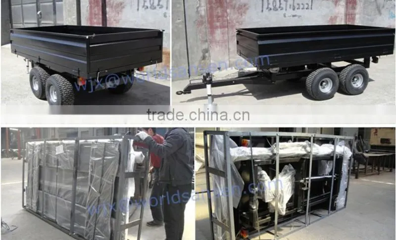 Agriculture Tractor Trailer with hydraulic power unit ATV dump trailer trucks and atv log trailer with crane