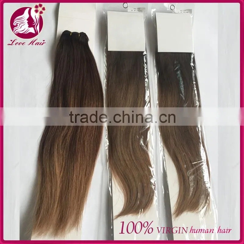 100 Virgin malaysian sew in human hair weave ombre colored two tone hair weave for black women