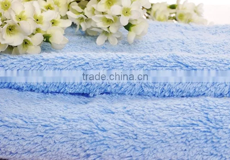 100% cotton plain dyed dobby terry bath towel