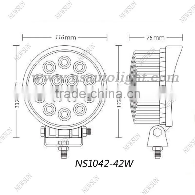 IP68 RoHS Certificated c ree led driving light 42W C ree led light for Off Road Atv Suv 4.6 inch