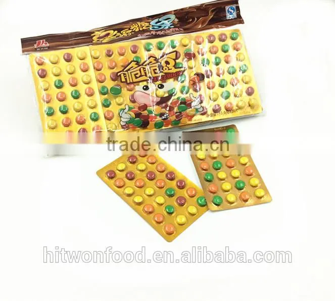 HItwon crisp chocolate beans pressed candy tablet candy