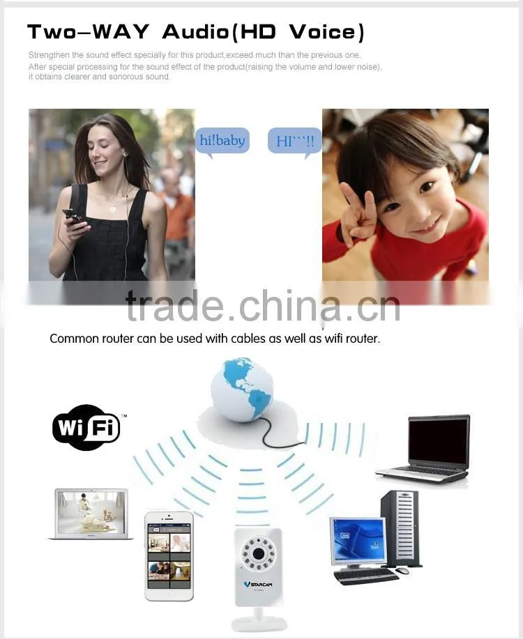 smallest wireless cctv camera C7893WIP PnP HD 2 way audio Mini cube wireless network ip camera