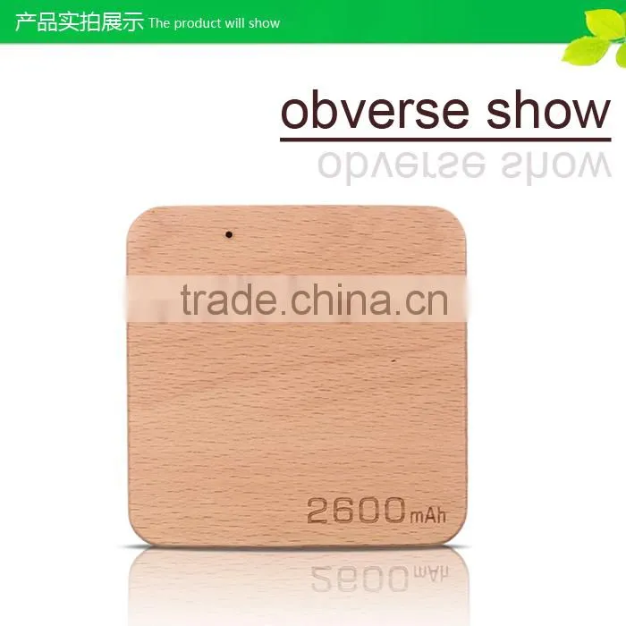 marvel universe 5200mah external wireless wooden power bank