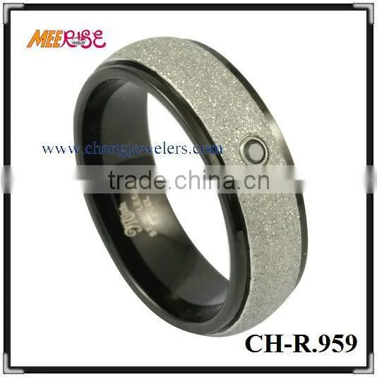 High quality wood inlaid unique ceramic finger ring