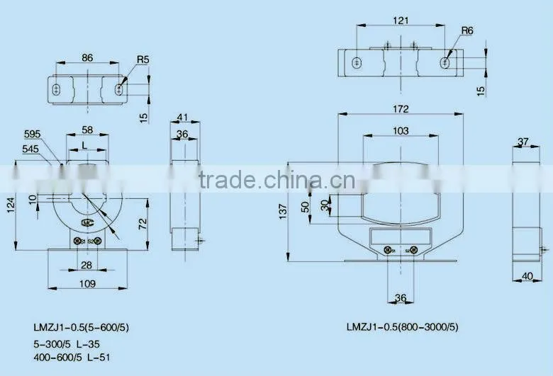 CE Indoor Split-Core Current Transformer 0.5-0.66kv